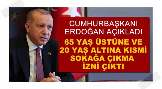 65 Yaş Üstüne ve 20 Yaş Altına Kısmi Sokağa Çıkma İzni