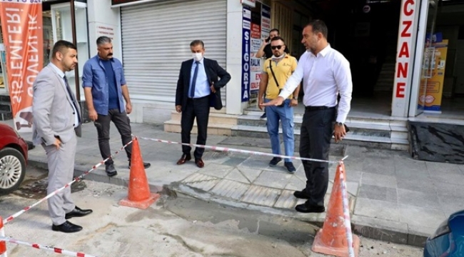 Hacı Pervane Caddesi'ne engelli rampası yapıldı