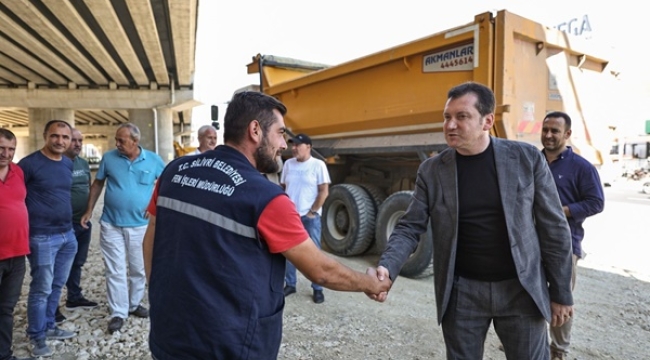 Silivri Belediye Başkanı Bora Balcıoğlu, Yol Bakım ve Onarım Çalışmalarını Ziyaret Etti